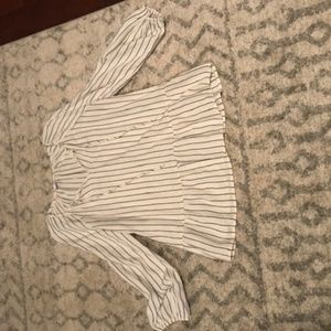 White/Blue Stripped Top